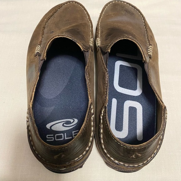 OluKai Moloa Brown Leather Men’s Loafers in Size 9. - Picture 6 of 8